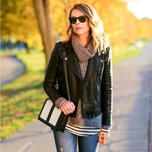 Lucky Brand Leather Moto Jacket